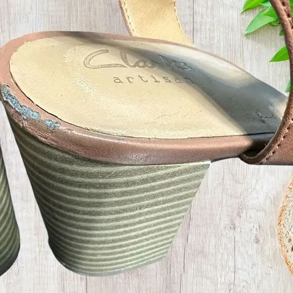 Clarks Ciera Glass Womens Sandals Size 9.5 Brown Open Toe‎ Ankle Strap - Picture 8 of 8